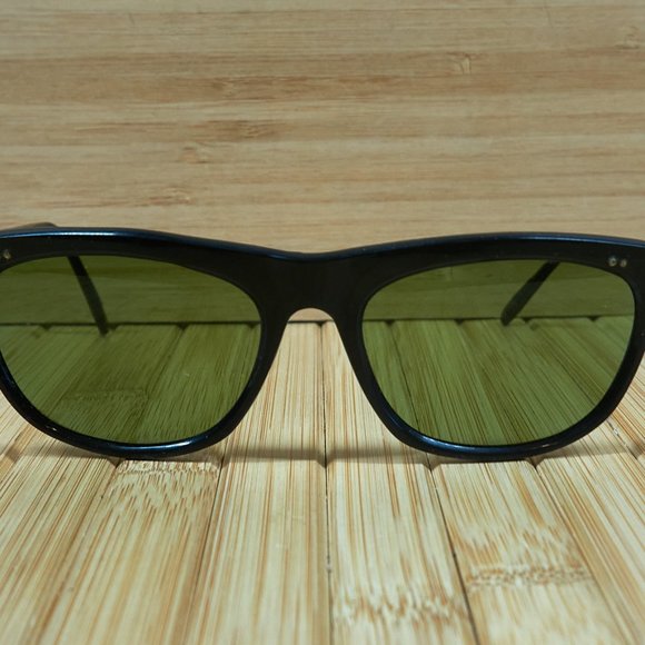 Vintage 50s NILSOL Sunglasses with Green Glass , Made in Italy - Picture 2 of 9